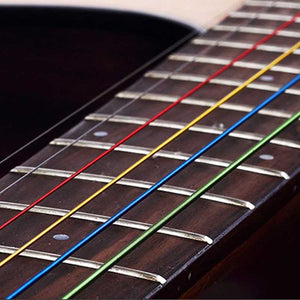 AMZER Guitar Strings Orchestral Instrument Strings Perfect 1 Set 6Pcs Rainbow Colorful E-A Guitar Strings - fommy.com