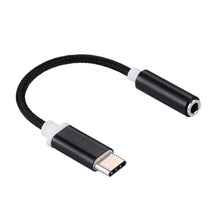 Load image into Gallery viewer, USB-C/Type-C Male to 3.5mm Female Weave Texture Audio Adapter 10cm - charger cable - fommystore