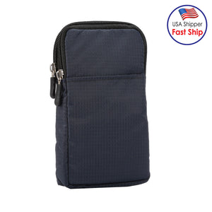 Universal Multi-function Double Layer Zipper Sports Waist Bag