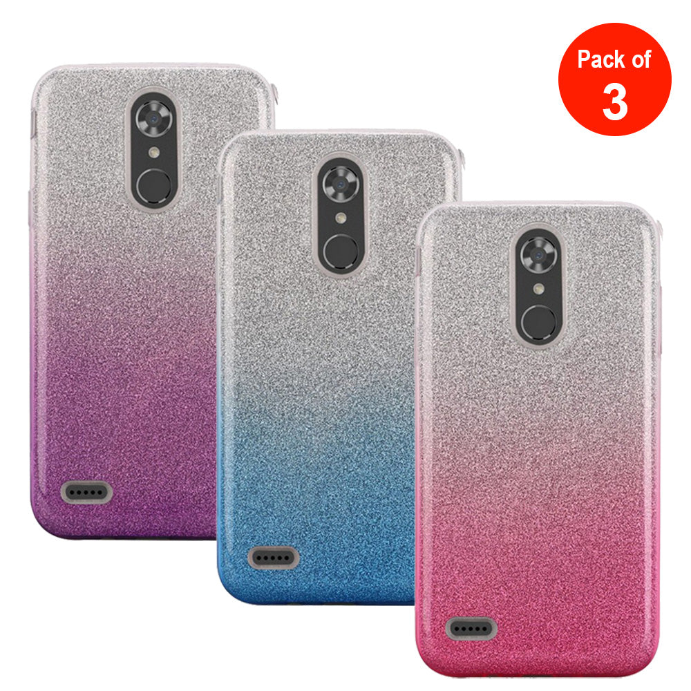 Protective TPU Two Tone Glister Case for ZTE Max XL N9560 - pack of 3