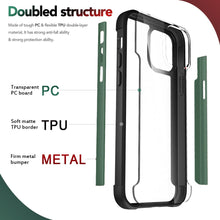 Load image into Gallery viewer, AMZER Ultra Hybrid SlimGrip Case for iPhone 12 Pro Max With Clear Back, Metal Bumper
