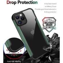 Load image into Gallery viewer, AMZER Ultra Hybrid SlimGrip Case for iPhone 12 Pro Max With Clear Back, Metal Bumper