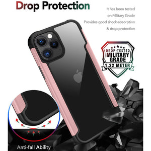 AMZER Ultra Hybrid SlimGrip Case for iPhone 12 Pro Max With Clear Back, Metal Bumper - fommy.com
