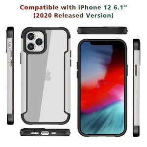 AMZER Ultra Hybrid SlimGrip Case for iPhone 12 Pro Max With Clear Back, Metal Bumper - fommy.com