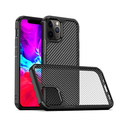AMZER SlimGrip Carbon Fiber Texture Ultra Hybrid Case for Apple iPhone 12 Pro Max - fommy.com