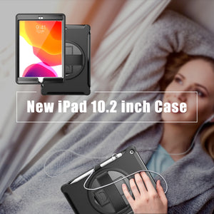 Tuffen Case with Protective Cover and holder for 10.2 Inch iPad 7th, 8th, 9th Gen