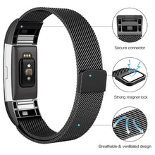 Load image into Gallery viewer, AMZER Stainless Steel Wrist Strap Watchband for FITBIT Charge 2 - Size: L - fommy.com