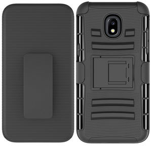 Hybrid Armor Case With Holster for Samsung Galaxy J3 2018