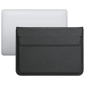 AMZER PU Leather Ultra-thin Envelope Bag Laptop Bag with Stand Function for MacBook Air / Pro - Black