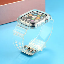 Load image into Gallery viewer, AMZER Transparent TPU Integrated Replacement Watch Strap For Apple Watch Series 6/5/4/SE 44mm - fommy.com