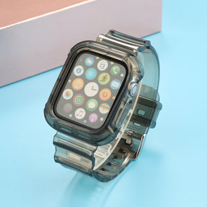 AMZER Transparent TPU Integrated Replacement Watch Strap For Apple Watch Series 6/5/4/SE 44mm - fommy.com