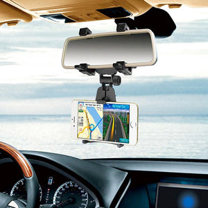AMZER Universal Car Mount Holder Smartphone Stand Rear-view Mirror Holder Bracket for 3.5-5.0 inch Mobile Phone