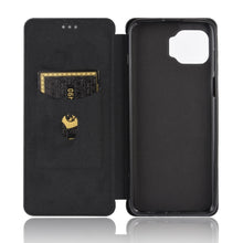 Load image into Gallery viewer, AMZER Carbon Fiber Texture Magnetic Horizontal Flip TPU + PC + PU Leather Case with Card Slot for Motorola One 5G / Moto G 5G Plus - fommy.com