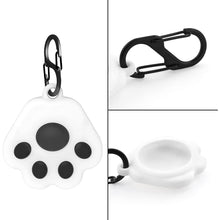 Load image into Gallery viewer, AMZER Cat Paw Design Silicone Protective Holder Case with Carabiner For Apple AirTag
