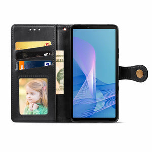 Sony Xperia 10 III Horizontal Flip Leather Case with Holder, Lanyard and Card Slots