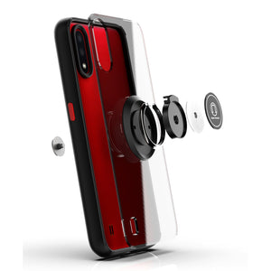 AMZER Q Shadow 1 Series TPU + PC Protective Case For Motorola Moto G Stylus with 360 Degrees Rotate Ring Holder