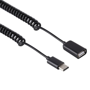 AMZER USB-C/Type-C Male to USB Female Laptop Spring Charging Cable