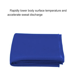 AMZER Arctic Cool Towel Outdoor Sports Portable Cold Feeling Prevent Heatstroke Chill Towel - Dark Blue - pack of 10