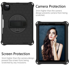 Load image into Gallery viewer, AMZER TUFFEN Multilayer Case with 360 Degree Rotating Kickstand with Shoulder Strap, Hand Grip for iPad Pro 11 1st/2nd/3rd/4th gen
