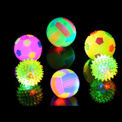 Dog Toy Balls for Pets Color Pet Flashing Ball Glowing Elastic Ball Dog Toy Ball Rubber Acoustic Mimo Bite Toys