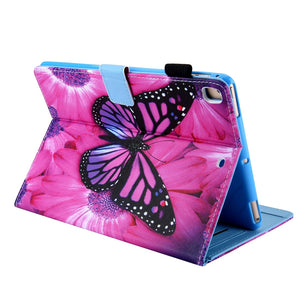 Butterfly Printed Horizontal Flip Case with Holder for 10.2 Inch iPad 7th, 8th, 9th Gen