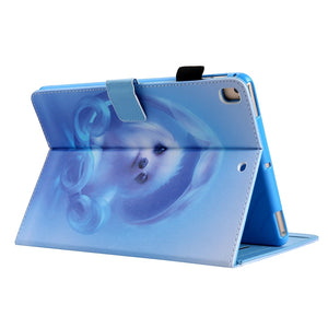 Dog Printed Horizontal Flip Case with Card Slot for 10.2 Inch iPad 7th, 8th, 9th Gen