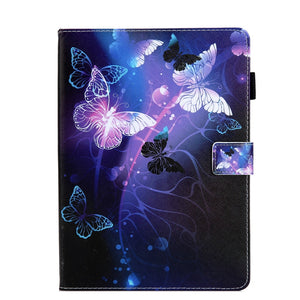 Glossy Butterfly Flip Leather Case for 10.2 Inch iPad 7th, 8th, 9th Gen