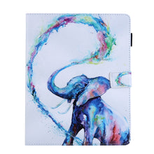 Load image into Gallery viewer, Coloured Elephant Printed Flip Case for 10.2 Inch iPad 7th, 8th, 9th Gen