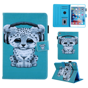 Cat Printed Flip Leather Case with Holder for 10.2 Inch iPad 7th, 8th, 9th Gen