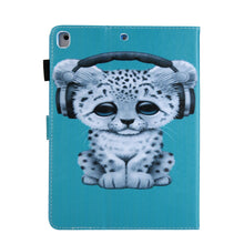 Load image into Gallery viewer, Cat Printed Blue Leather Flip Case with Card Slot for 10.2 Inch iPad 7th, 8th, 9th Gen
