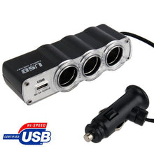 Load image into Gallery viewer, Triple Socket USB Car Cigarette Charger | fommy