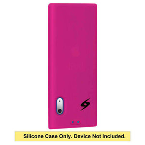 AMZER Silicone Skin Jelly Case for iPod Nano 5th Gen - Hot Pink