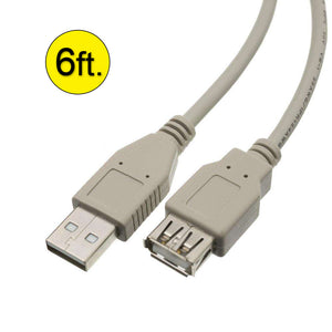 Amzer® USB 2.0 Type-A Male to Female Extension Cable - 6 feet