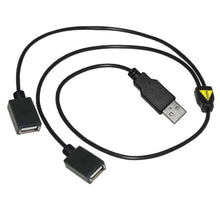 Load image into Gallery viewer, AMZER Handy USB to Dual USB Splitter Charge Cable - Black - fommystore