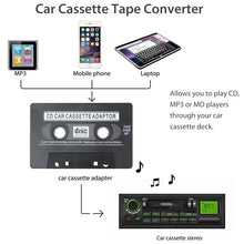 Load image into Gallery viewer, Car Cassette Tape Deck Adapter Compatible 3.5mm Jack Audio MP3/CD Player iPod