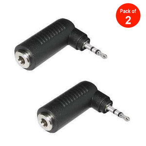 Stereo 2.5mm male to 3.5mm female Headphone Adapter - pack of 2
