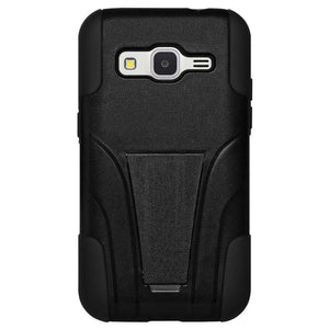 AMZER Double Layer Hybrid Kickstand Case for Samsung GALAXY Core Prime - Black - fommystore