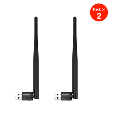 Comfast® CF-WU755P 150mbps Network USB Wi-Fi Dongle with 5dBi External Antenna - pack of 2
