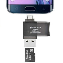 Load image into Gallery viewer, Micro USB to USB OTG Adapter with Micro SD Card Reader (Random Color) - fommystore