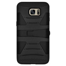 Load image into Gallery viewer, AMZER Dual Layer Hybrid KickStand Case for Samsung GALAXY S7 - Black/ Black - fommystore