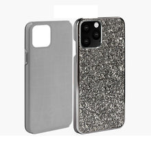 Load image into Gallery viewer, AMZER Rhinestone Diamond Platinum Collection Hybrid Bumper Case for iPhone 11 Pro - Black - fommy.com