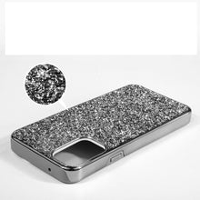 Load image into Gallery viewer, AMZER Rhinestone Diamond Platinum Collection Hybrid Bumper Case for iPhone 11 Pro Max - Black - fommy.com