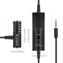 Load image into Gallery viewer, Professional Clip-On 3.5mm Plug Lavalier Omni-directional Broadcast Condenser Microphone, For Live Broadcast, Show, KTV, etc - fommystore
