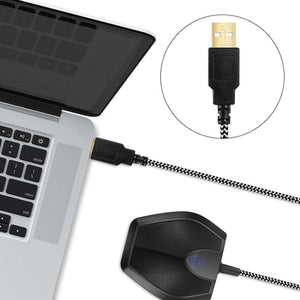 Meeting USB Computer Desktop Microphone Omnidirectional Condenser Mic Microphone, Compatible with PC / Mac for Live Broadcast, Show, KTV, etc.(Black) - fommystore