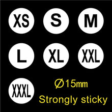 Load image into Gallery viewer, Pack of 1000 Clothing Size Stickers Round Self-Adhesive Size Labels Apparel Size Sticker Strips (20 Sheet) - fommystore