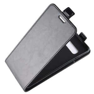 AMZER Vertical Flip Leather Wallet Case for Samsung Galaxy S10+ - Black - fommystore