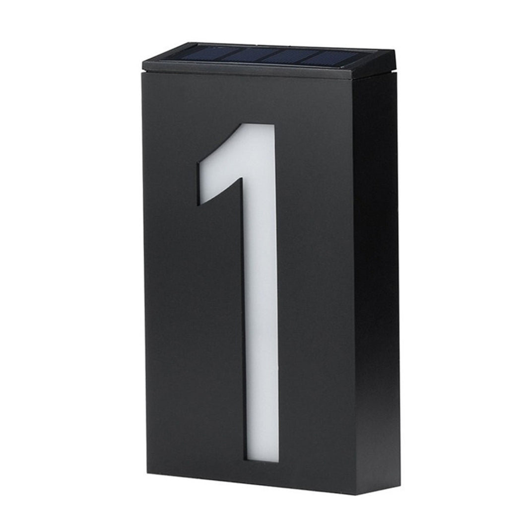 AMZER 0.36W Solar Powered Wall Mount 6 LED Doorplate Lamp House Number Porch Lights with Solar Panel - fommy.com